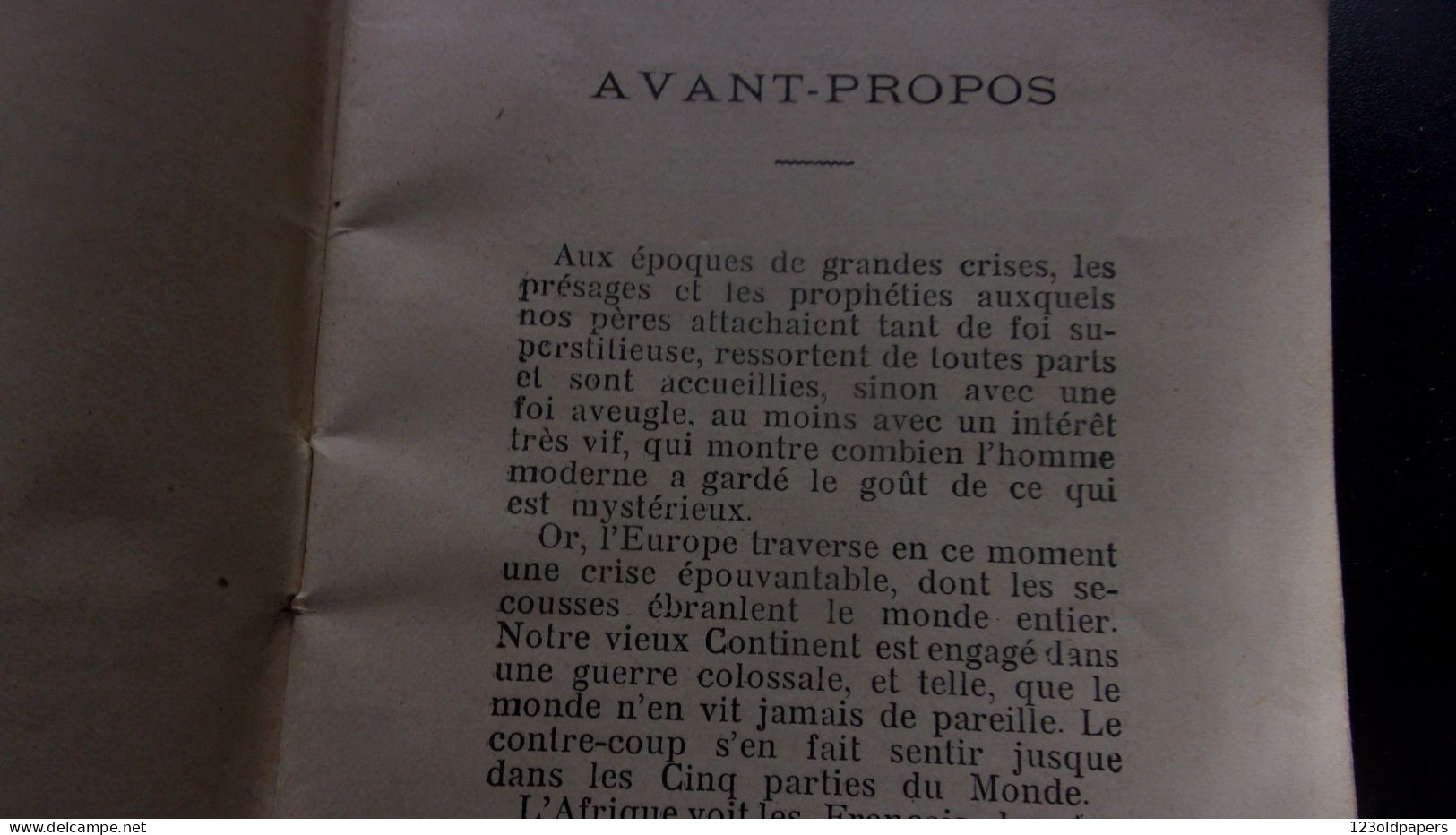 ️  ️  WWI MERVEILLEUSES PROPHETIES SUR LA GUERRE MONDIALE DE 1914 DE THEBES BISMARCK ANTECHRIST ... - Altri & Non Classificati