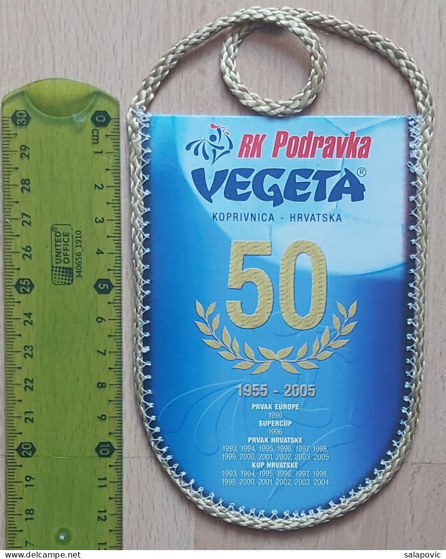 RK Podravka Vegeta Koprivnica Croatia Handball Club PENNANT, SPORTS FLAG ZS 2/22 - Handball