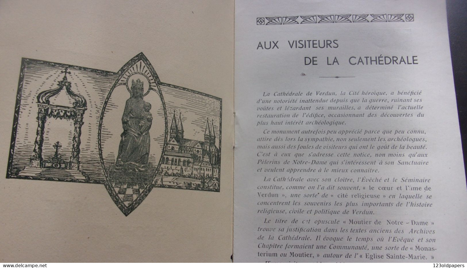 ️  ️ VERDUN LE MOUTIER DE NOTRE DAME  GUIDE TOURISTE ET PELERIN - Französisch