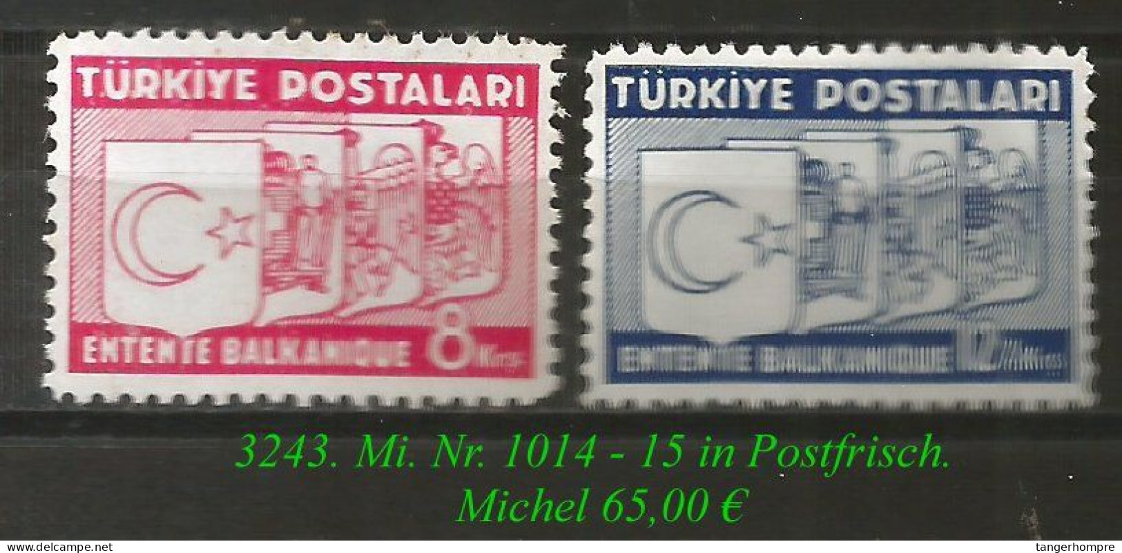 TURKEY ,EARLY OTTOMAN SPECIALIZED FOR SPECIALIST, SEE.... Mi. Nr. 1014 - 15 C In Postfrisch - Nuovi