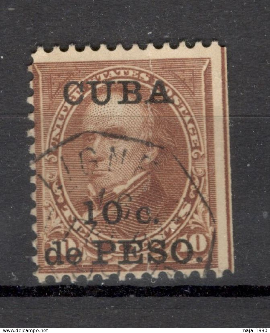 CUBA, US OCCUPATION - USED STAMP 10c De Peso On 10c, OVERPRINT - Oblitérés