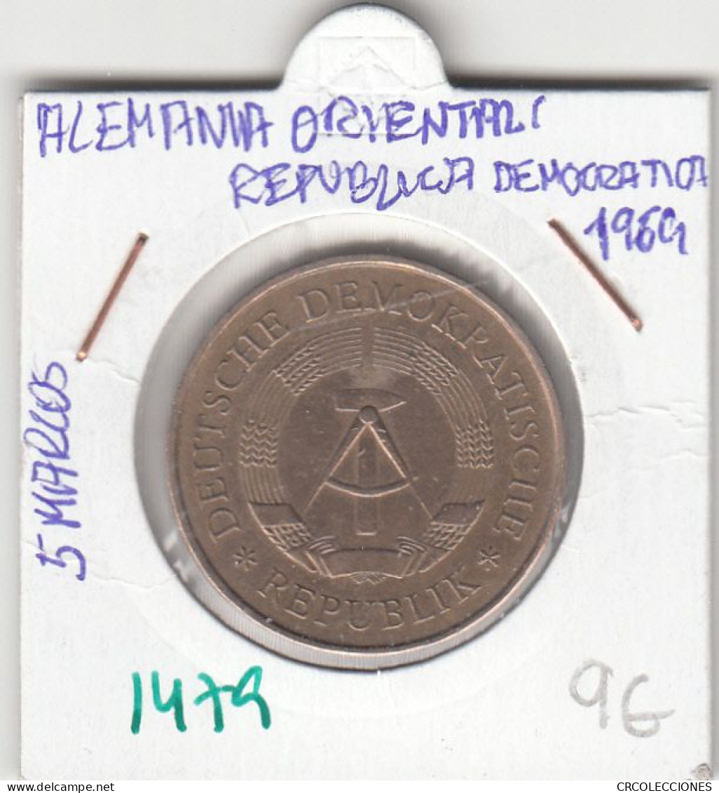 CR1479 MONEDA ALEMANIA ORIENTAL 5 MARCOS 1969 MBC - Sonstige & Ohne Zuordnung