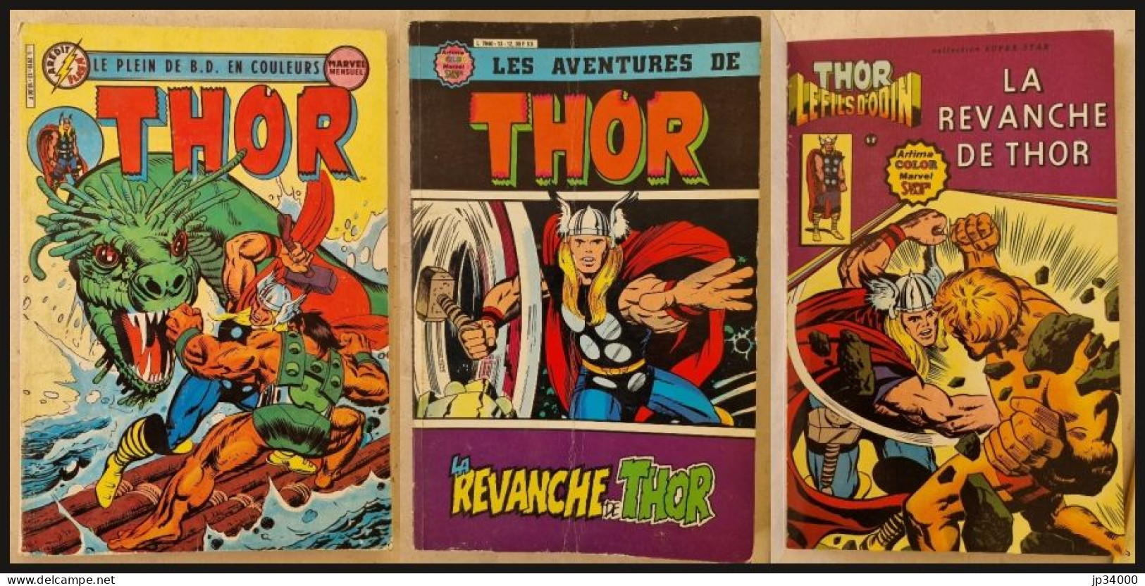 THOR Lot De 3 Comics Différents. Artima Color, Aredit (1979-1985) - Thor