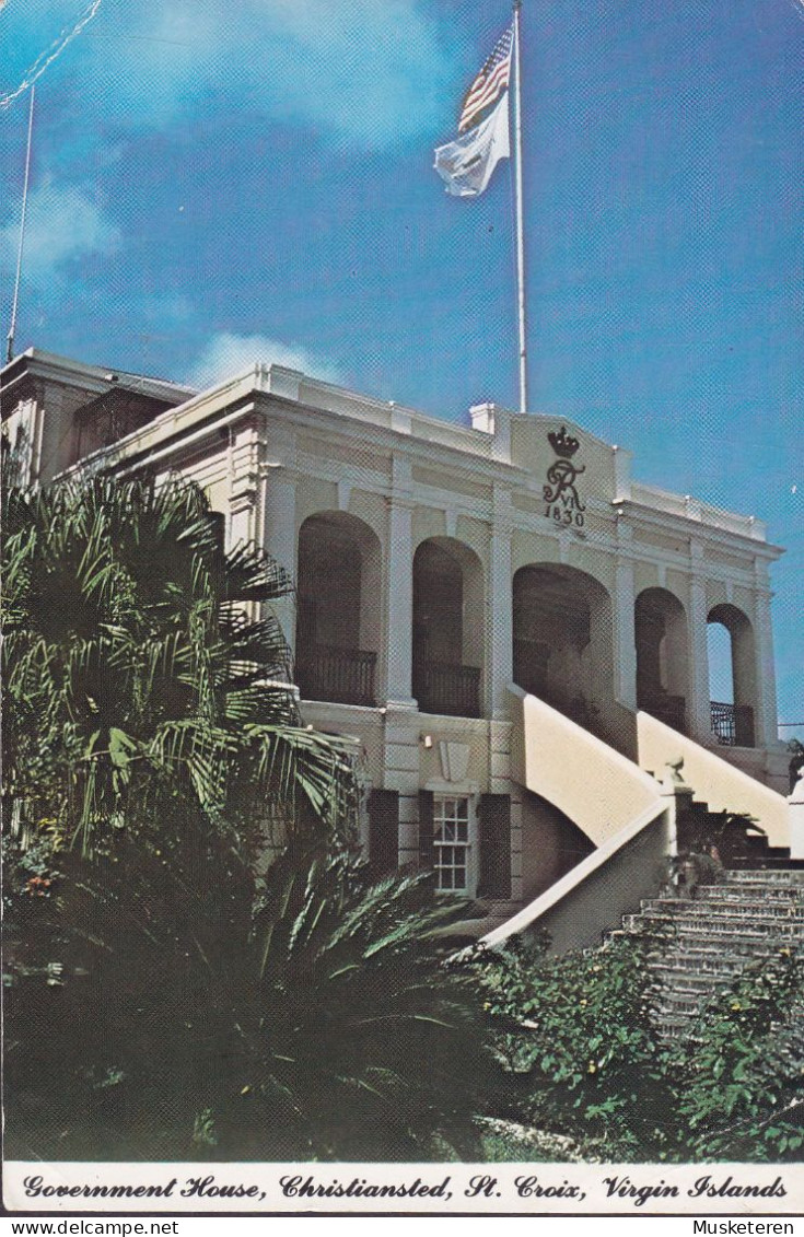 Virgin Islands PPC Government House Christiansstad St. Croix CHRISTIANSSTED Downtown Sta. 1979 CHARLOTTENLUND Denmark - Jungferninseln, Amerik.