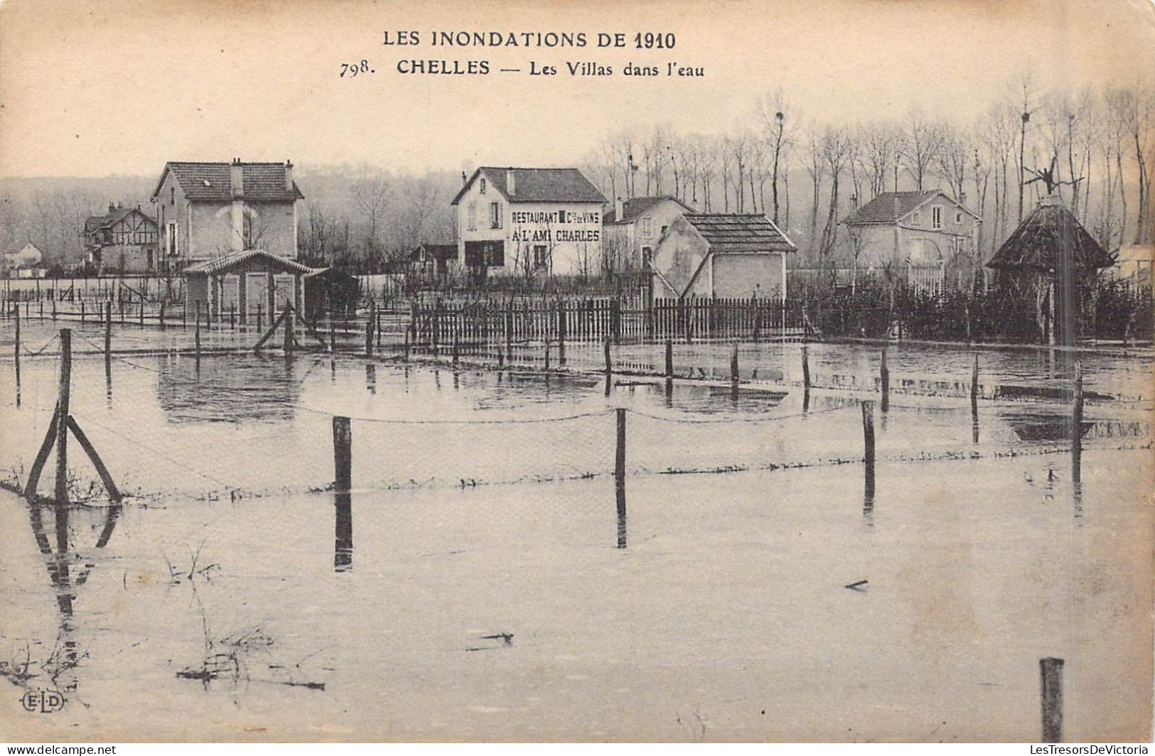 FRANCE - 77 - Chelles - Les Villas Dans L'eau - Les Inondations De 1910 - Carte Postale Ancienne - Chelles