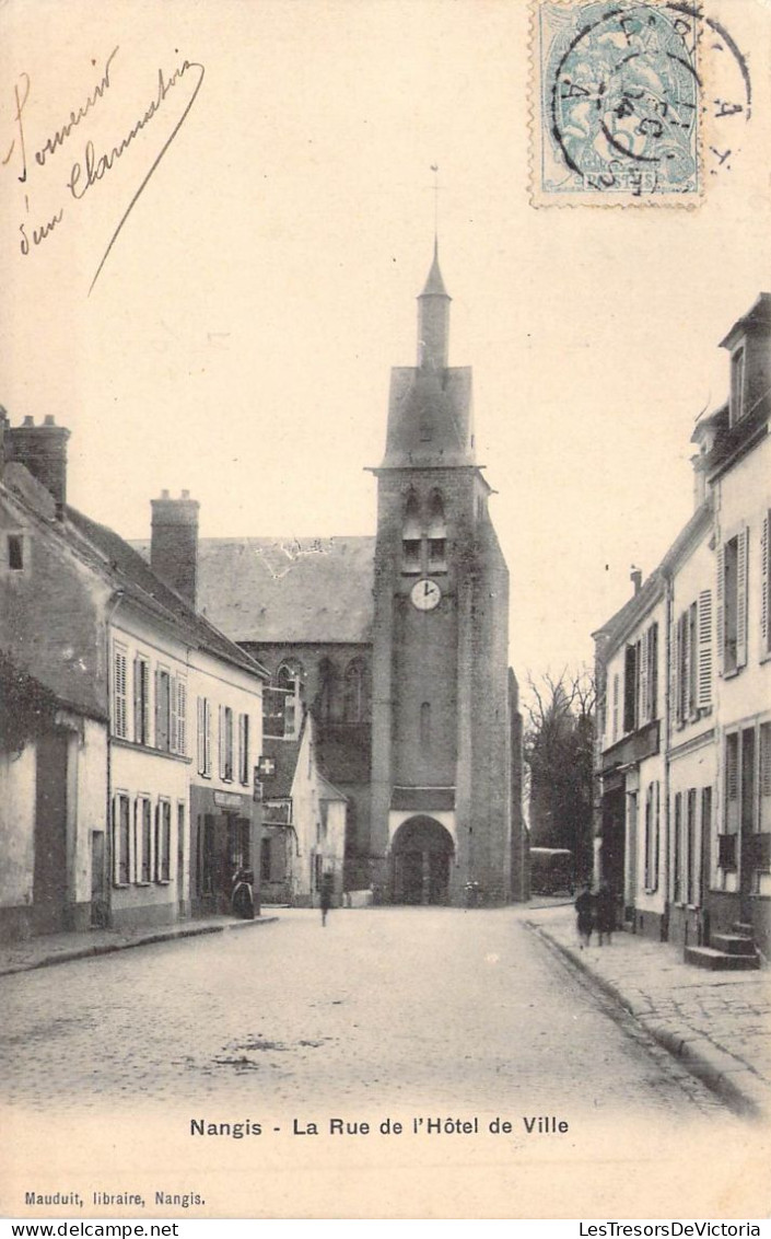 FRANCE - 77 - Nangis - La Rue De L'Hôtel De Ville - Carte Postale Ancienne - Nangis