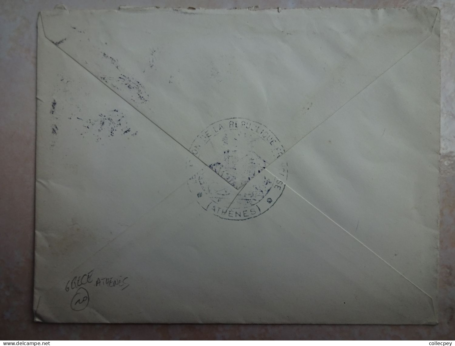 ENVELOPPE LETTRE GREECE GRECE 1902 Oblitération Entier Tampon Athènes France - Briefe U. Dokumente