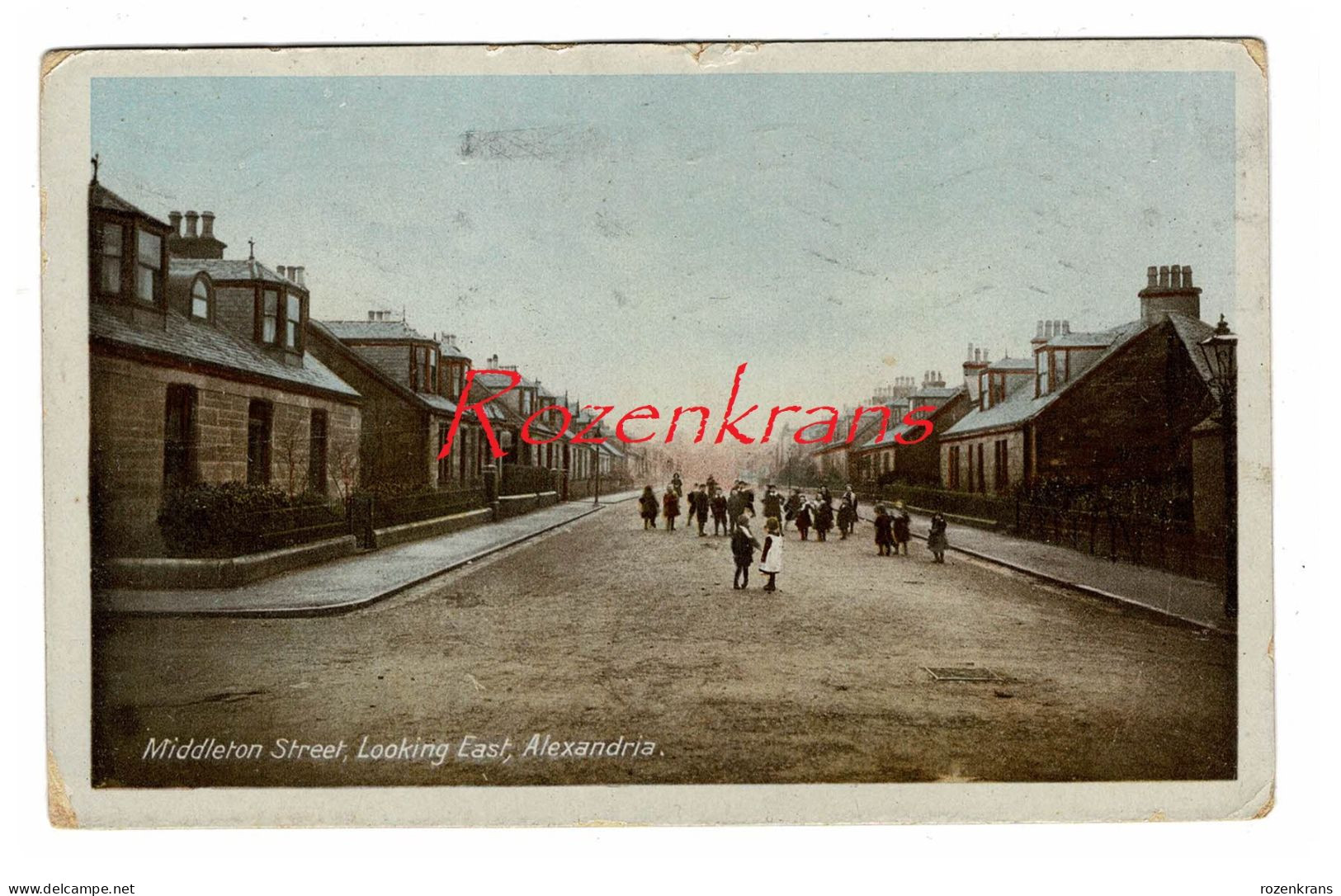 Middleton Street Looking East Alexandria West Dunbartonshire Schotland Ecosse Old Postcard UK CPA - Dunbartonshire