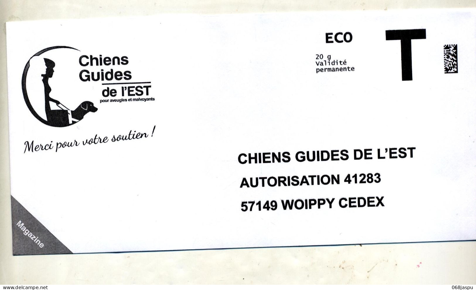 Enveloppe Reponse T Chien Guide - Cartes/Enveloppes Réponse T