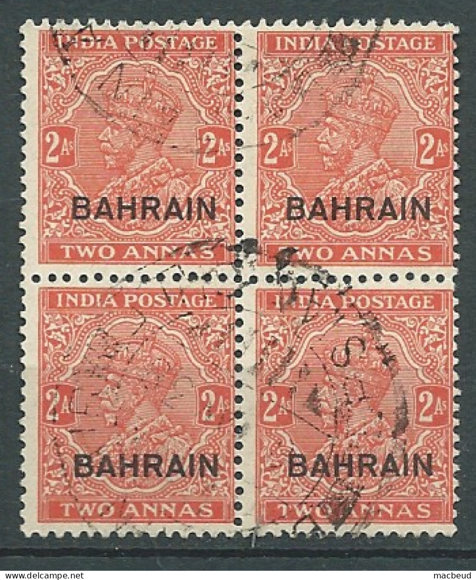 Bahrain -   Yvert N° 8 A  Oblitéré Bloc De 4 -  Ai 33602 - Bahreïn (...-1965)