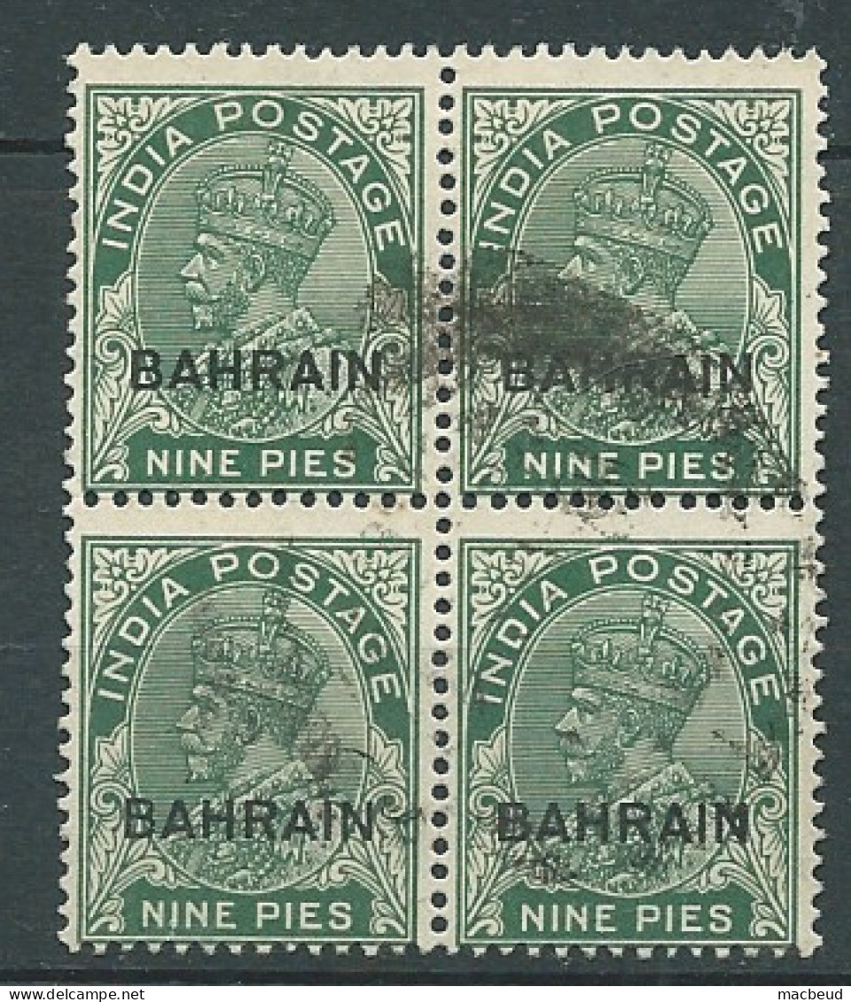 Bahrain -   Yvert N° 6 Oblitéré Bloc De 4 -  Ai 33607 - Bahrein (...-1965)