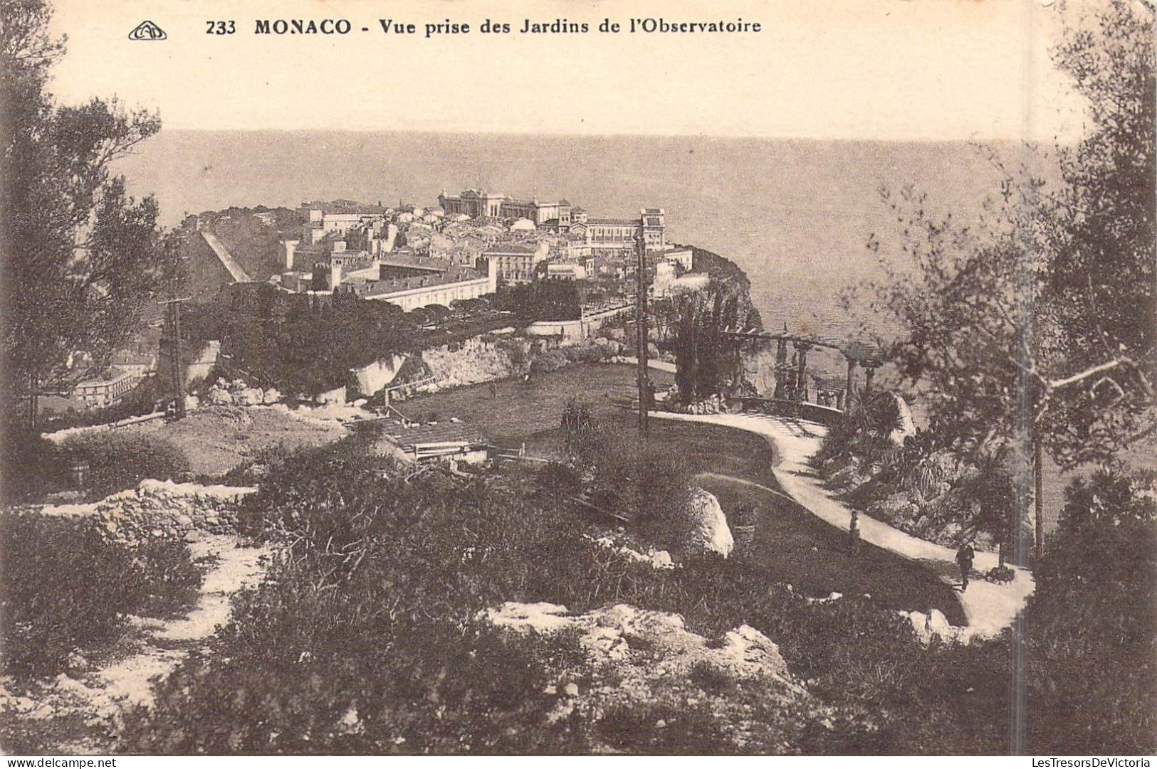 MONACO - Vue Prise Des Jardins De L'Observatoire - Carte Postale Ancienne - Andere & Zonder Classificatie