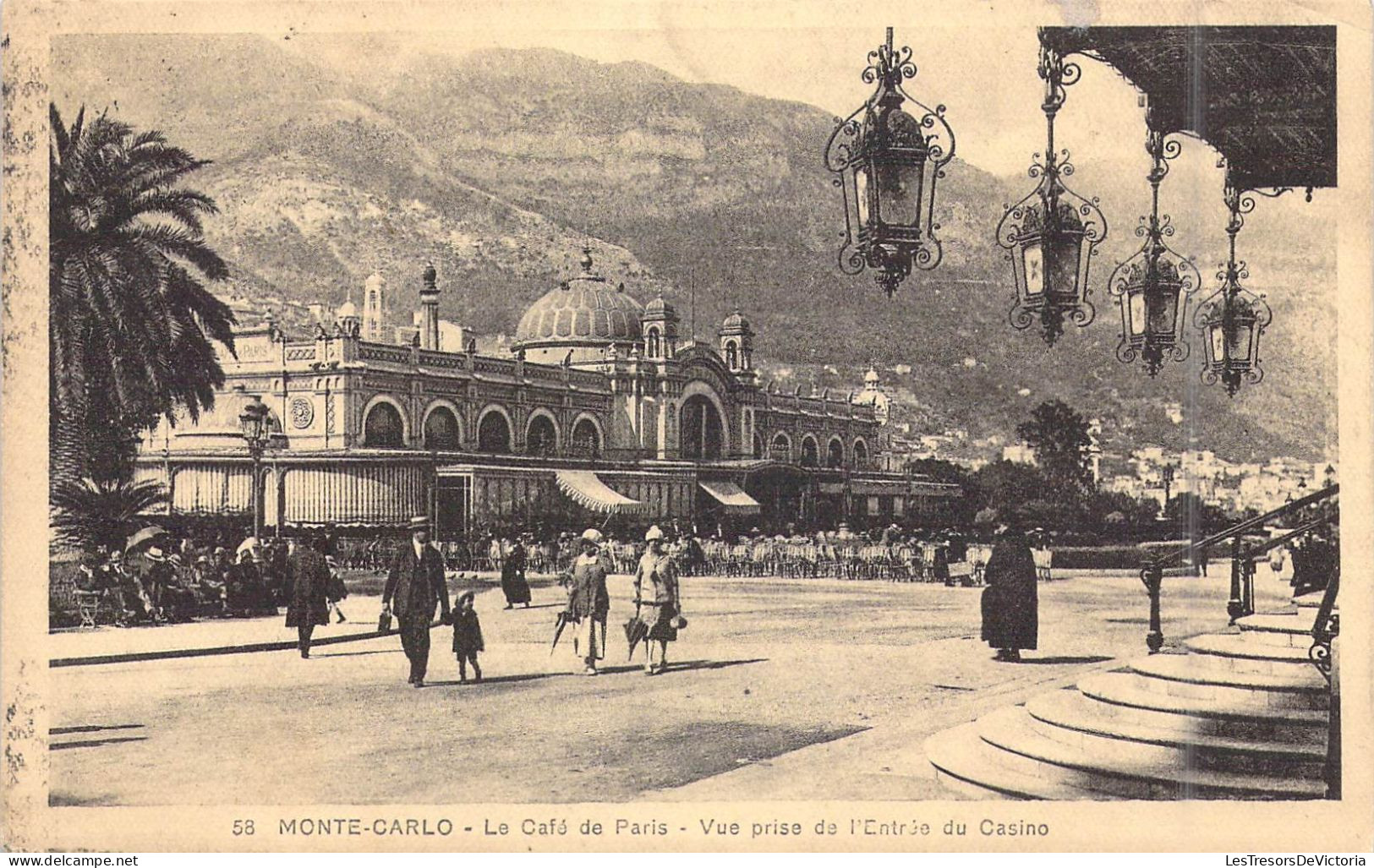 MONACO - Monte-Carlo - Le Café De Paris - Vue Prise De L'entrée Du Casino - Carte Postale Ancienne - Monte-Carlo