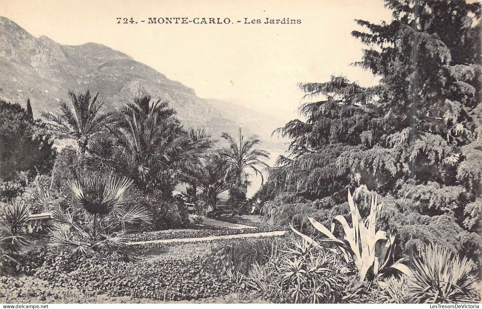 MONACO - Monte-Carlo - Les Jardins - Carte Postale Ancienne - Monte-Carlo