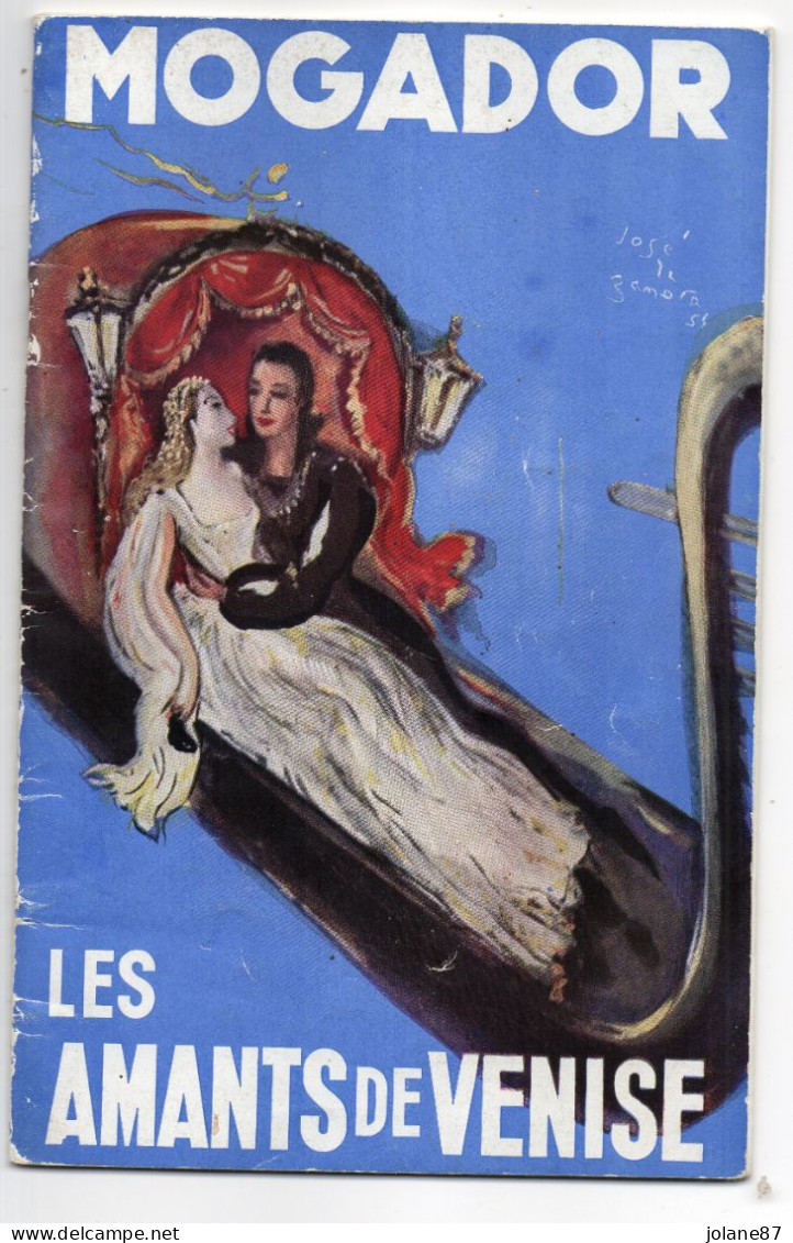 PROGRAMME THEATRE MOGADOR  1953   -  LES AMANTS DE VENISE  - - Programmes