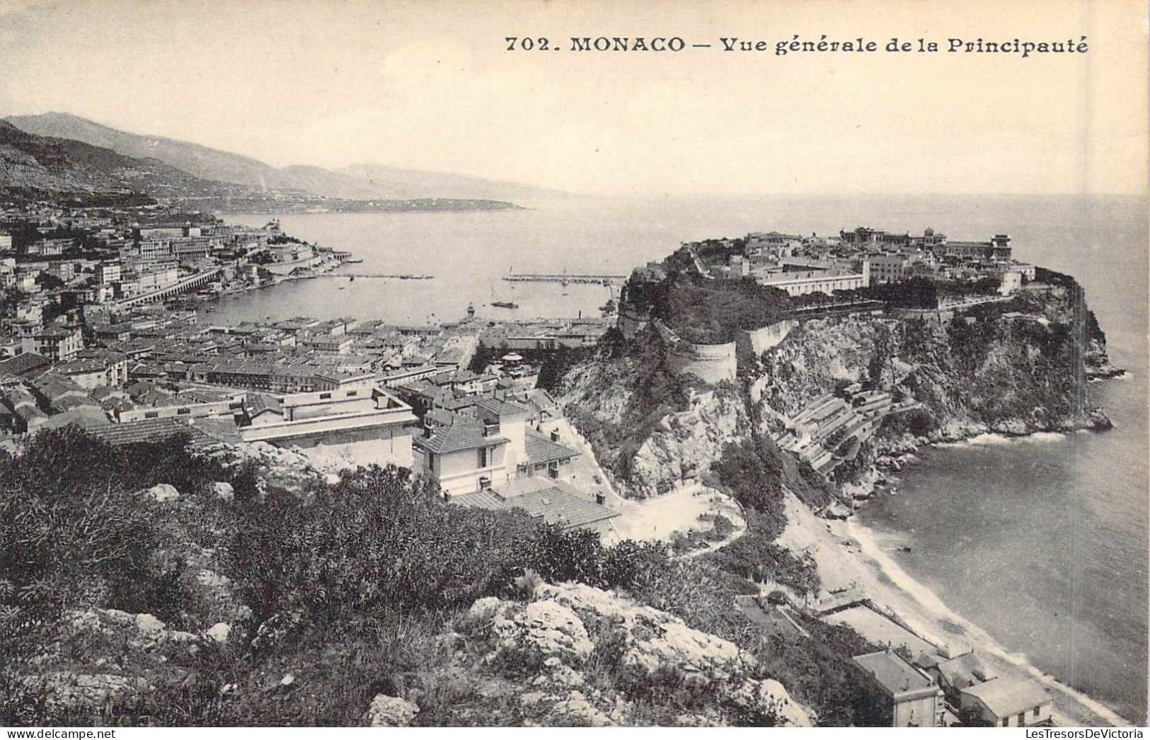 MONACO - Vue Générale De La Principauté - Carte Postale Ancienne - Altri & Non Classificati