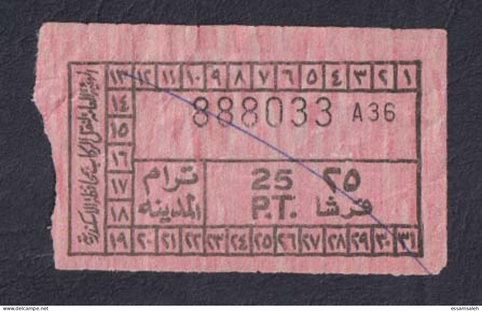 EGD56008 Egypt / Tram Ticket – “Tram City” Alexandria - Mundo