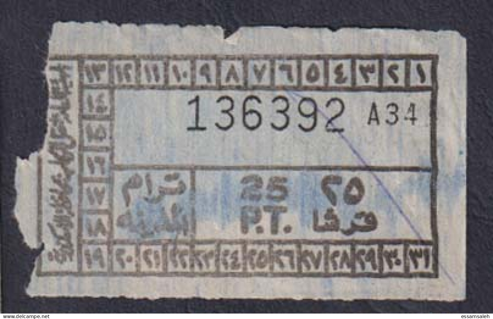 EGD56024 Egypt / Tram Ticket – “Tram City” Alexandria - Welt