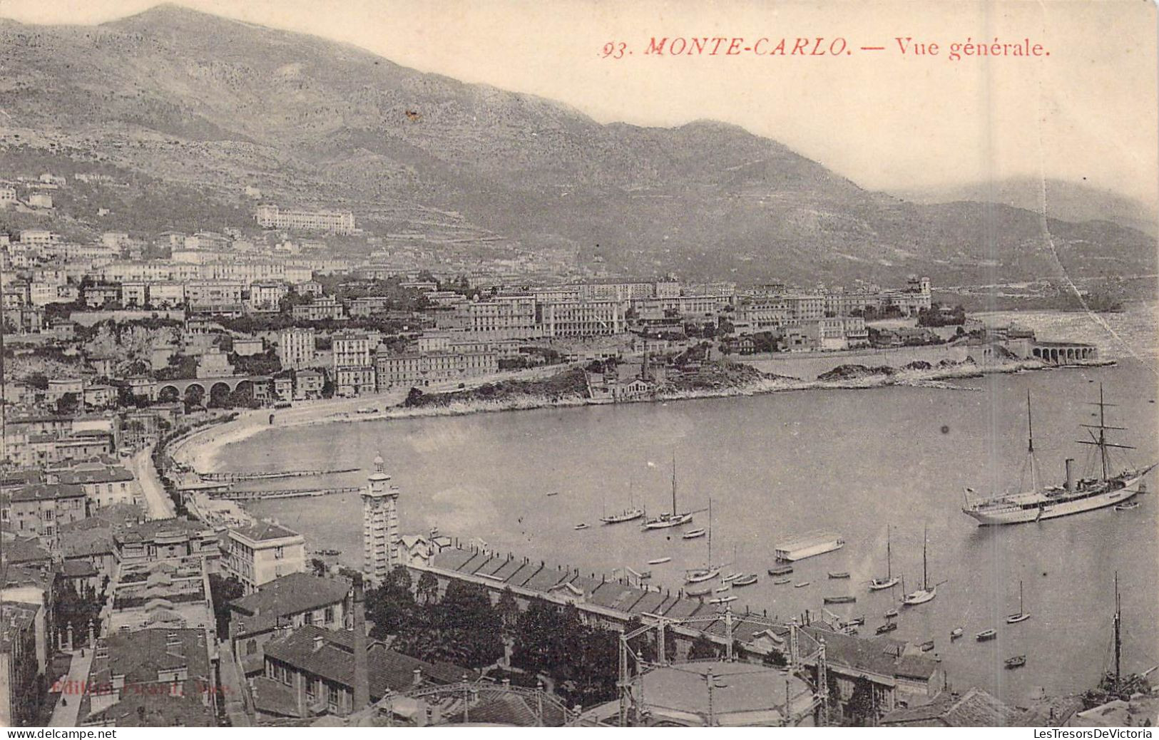 MONACO - Monte-Carlo - Vue Générale - Bateaux - Carte Postale Ancienne - Monte-Carlo