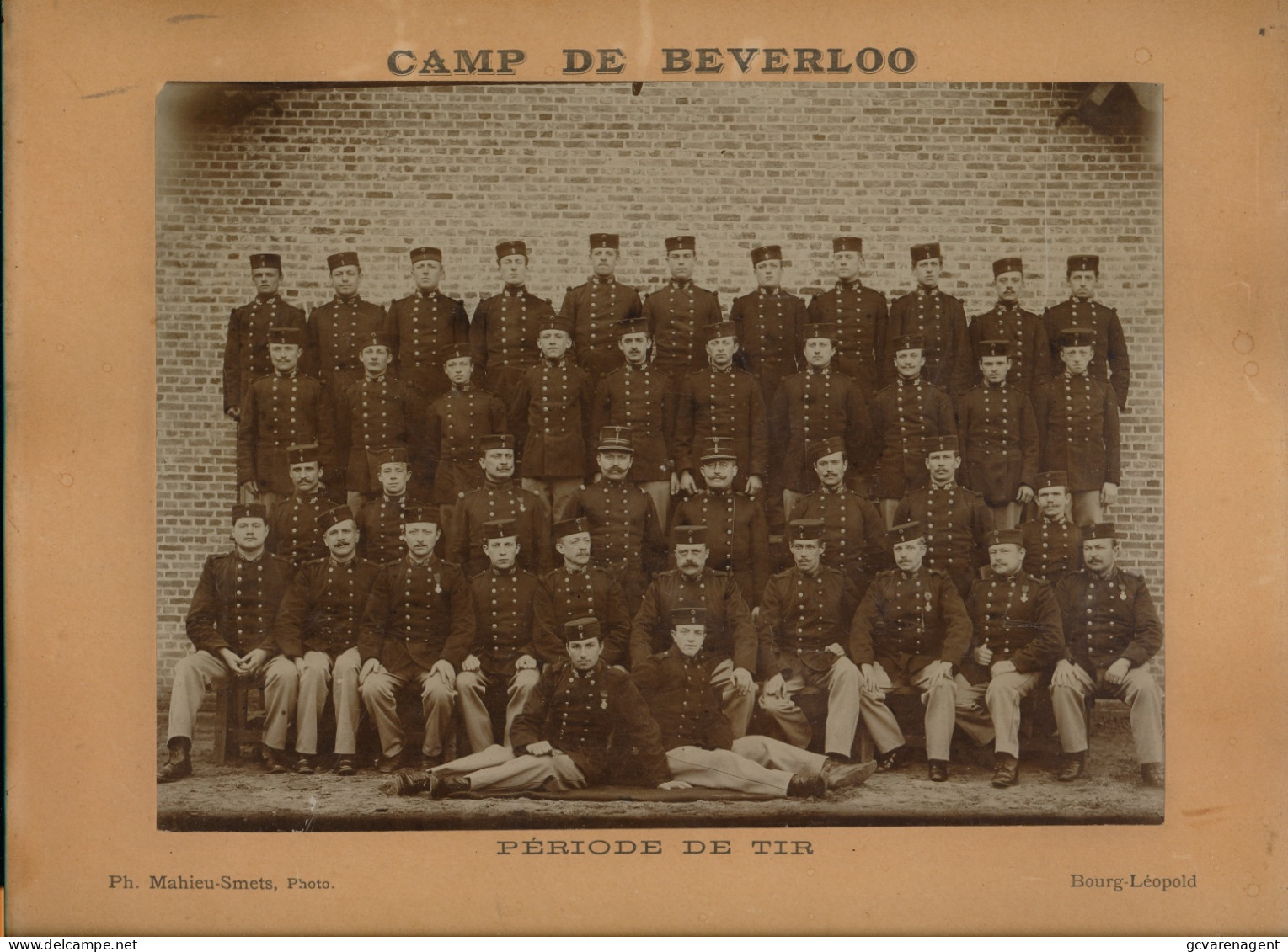 CAMP DE BEVERLOO - FOTO OP HARD KARTON 23X17 CM MET KARTON 30X24 CM - PERIODE DE TIR   2 SCANS - Leopoldsburg (Camp De Beverloo)