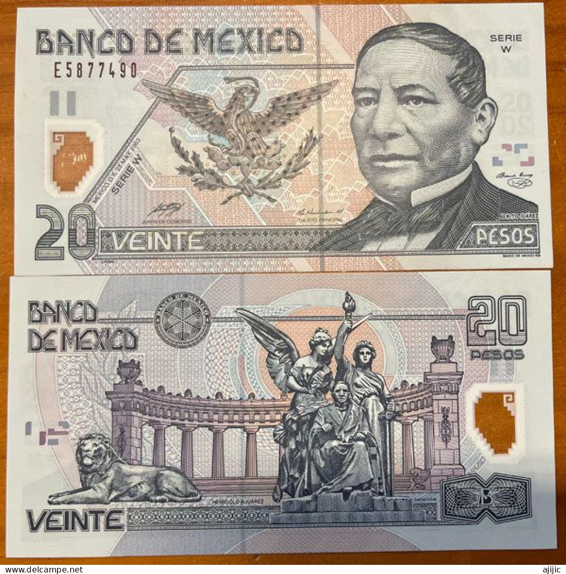 MEXICO. 20 PESOS. BENITO JUAREZ (the First Indigenous President Of Mexico & Cenotaph Of Mexico City) UNCIRCULATED 2003 - Mexique