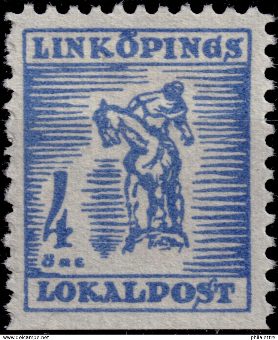 SUÈDE / SWEDEN - Local Post LINKÖPING 4öre Blue - Mint* - Emissioni Locali