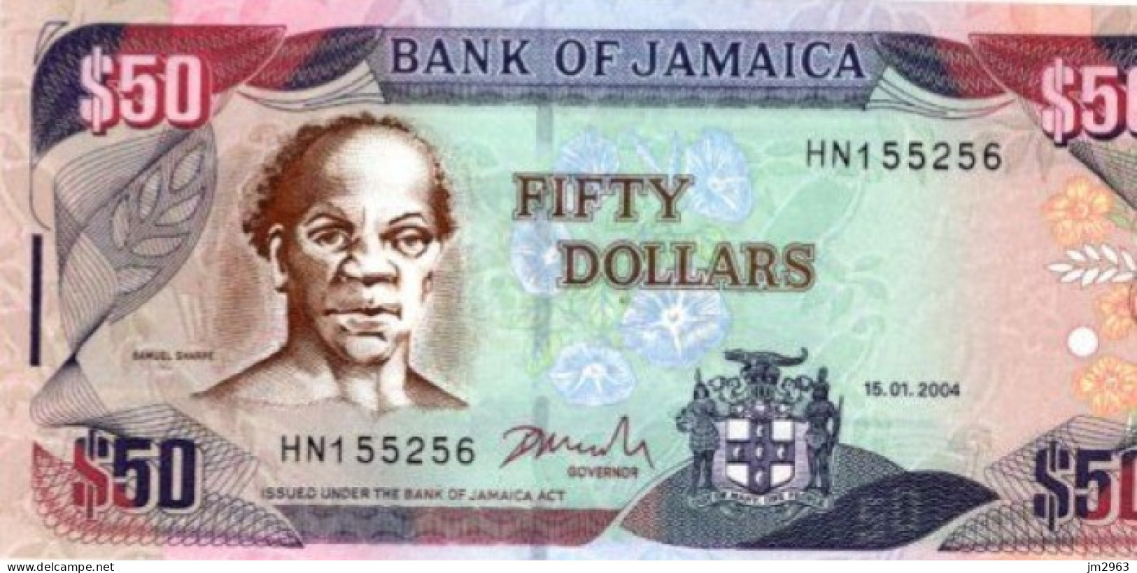 JAMAIQUE 50 Dollars 15.01.2004 UNC HN155256 - Jamaique