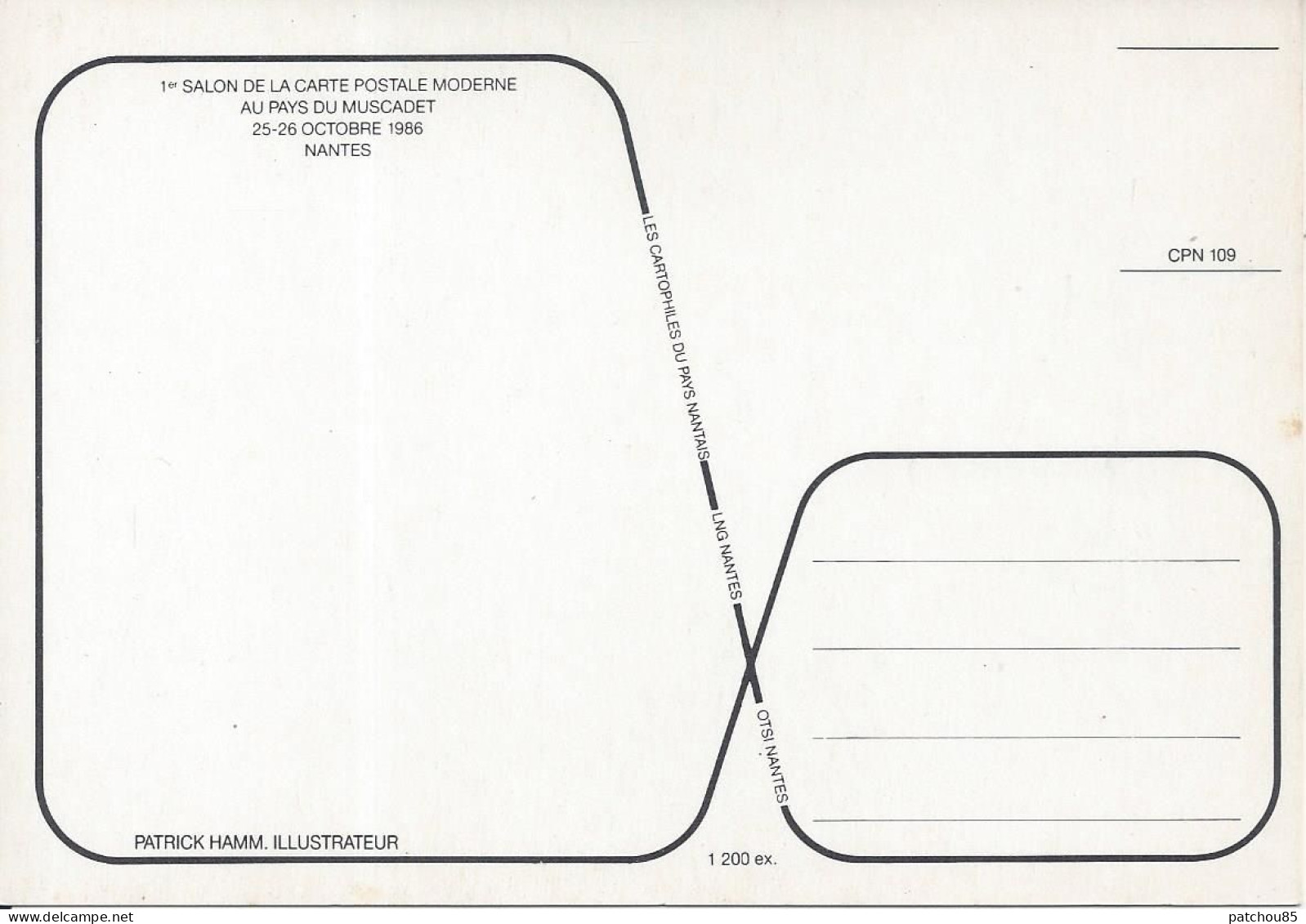 CPM 1° Salon De La Carte Postale Moderne Au Pays Du Muscadet 26-26-Octobre 1986 Nantes - Hamm