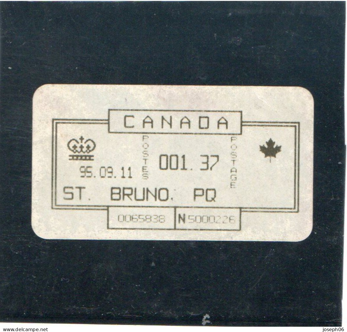 CANADA    1995  Y.T. N° Vignette  Oblitéré - Vignette Di Affrancatura (ATM) – Stic'n'Tic