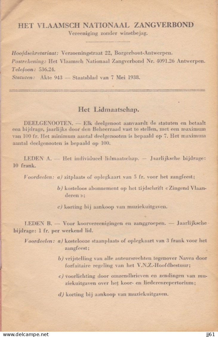 LIVRE DE CHANSONS HOLLANDAISE AI STAPPEND LANGS DE BAAN EN ZINGEND T VRIJE LIED 26 PAGES EDITION ROODESTR 44 ANTWERPEN - Niederlande