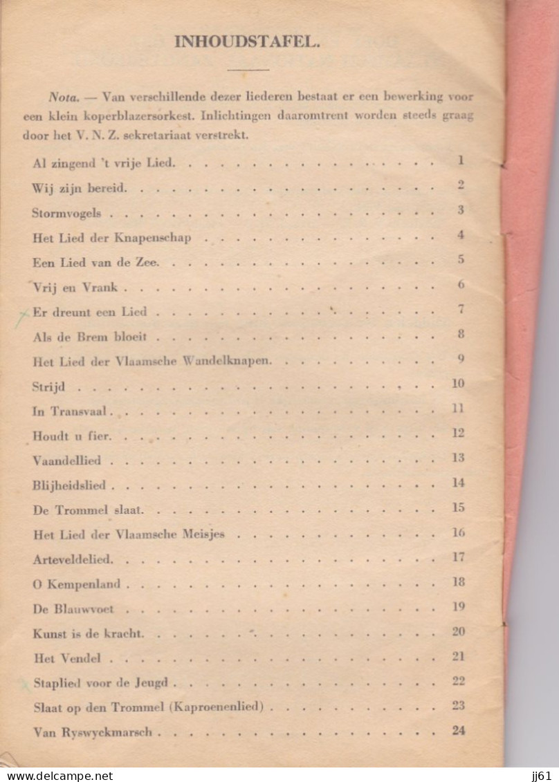 LIVRE DE CHANSONS HOLLANDAISE AI STAPPEND LANGS DE BAAN EN ZINGEND T VRIJE LIED 26 PAGES EDITION ROODESTR 44 ANTWERPEN - Netherlands