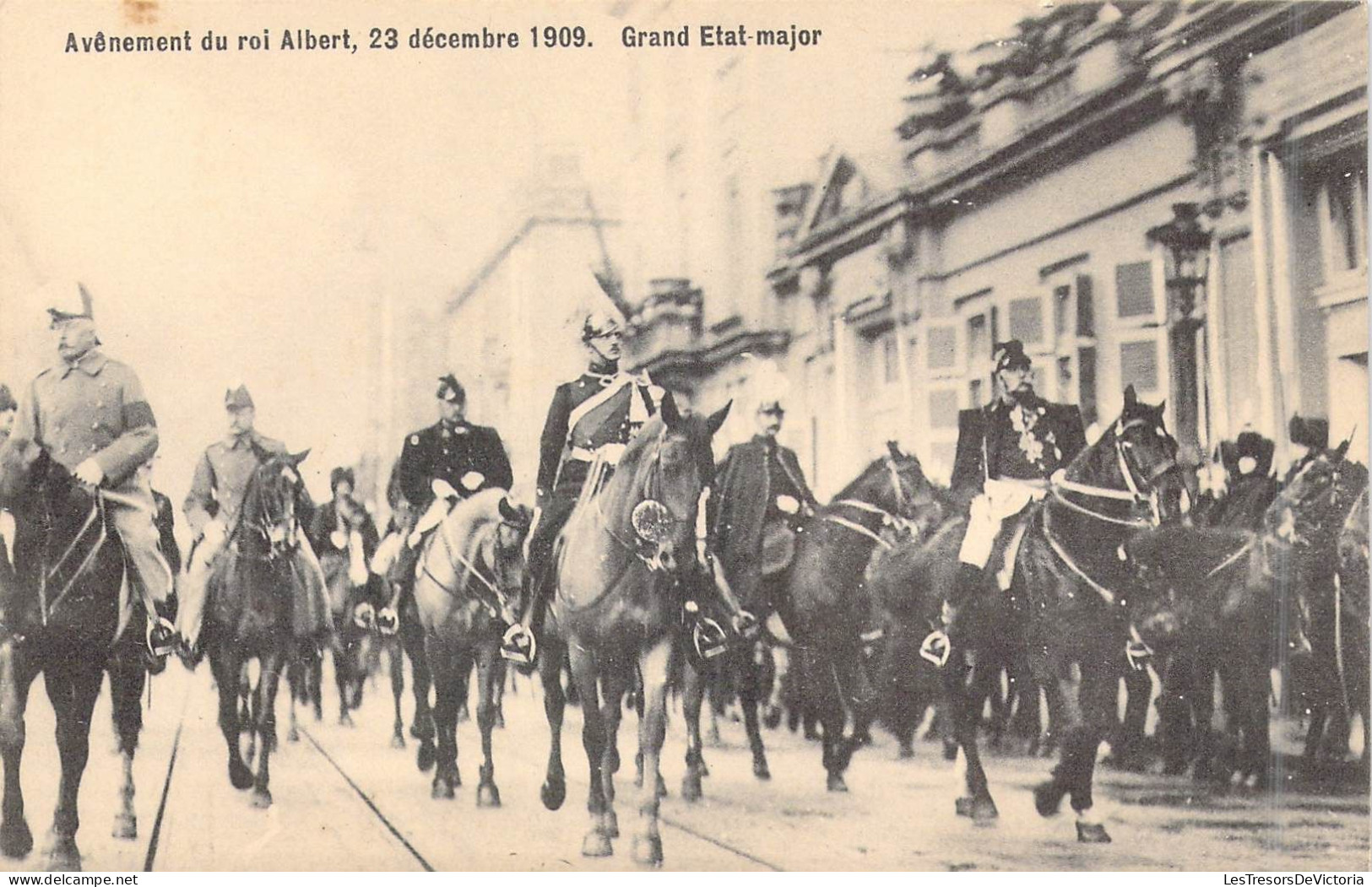 FAMILLES ROYALES - Avênement Du Roi Albert - 23 Décembre 1909 - Grand Etat-Major - Carte Postale Ancienne - Royal Families