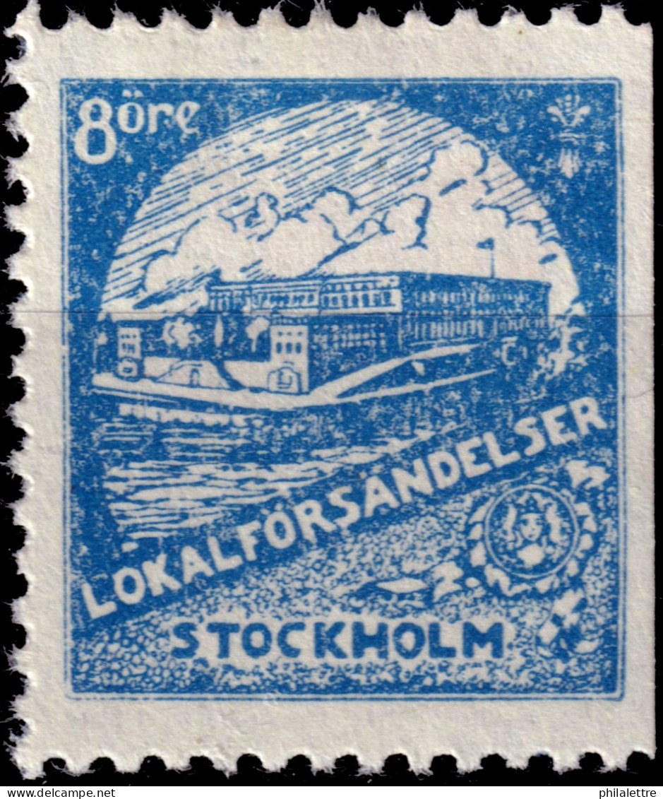 SUÈDE / SWEDEN - Local Post STOCKHOLM 8öre Blue - Mint* - Ortsausgaben