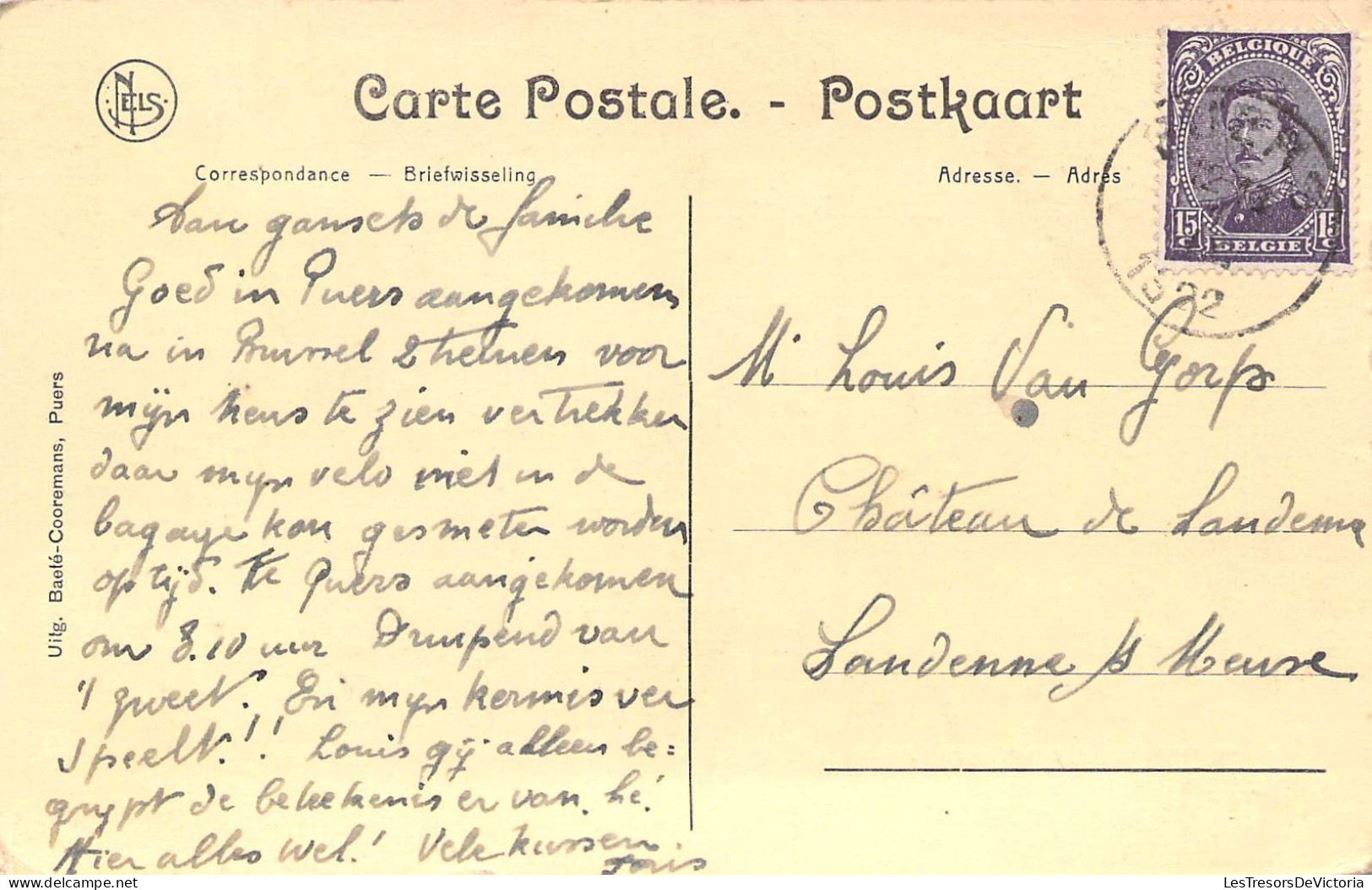 Belgique - Puers - De Vliet - Uit£. Baeté Cooremans - Nels - Canal - Pénicue - Carte Postale Ancienne - Puurs