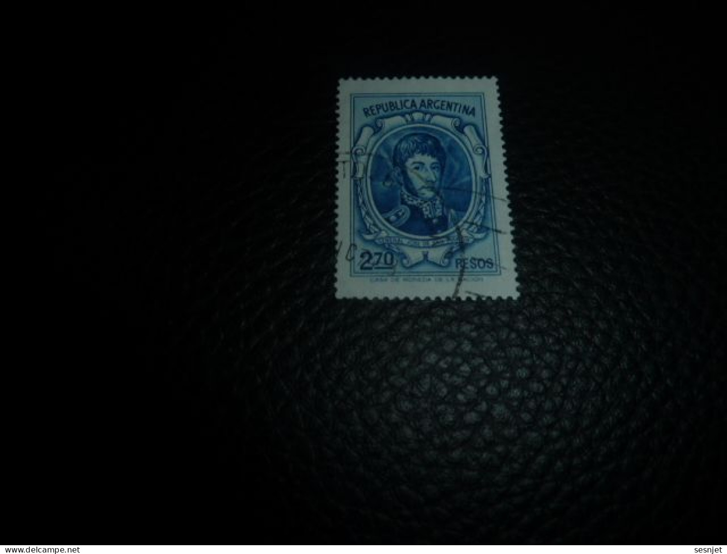 Republica Argentina - Général José De San Martin - 2.70 Pesos - Yt 975 - Bleu - Oblitéré - Année 1974 - - Usati