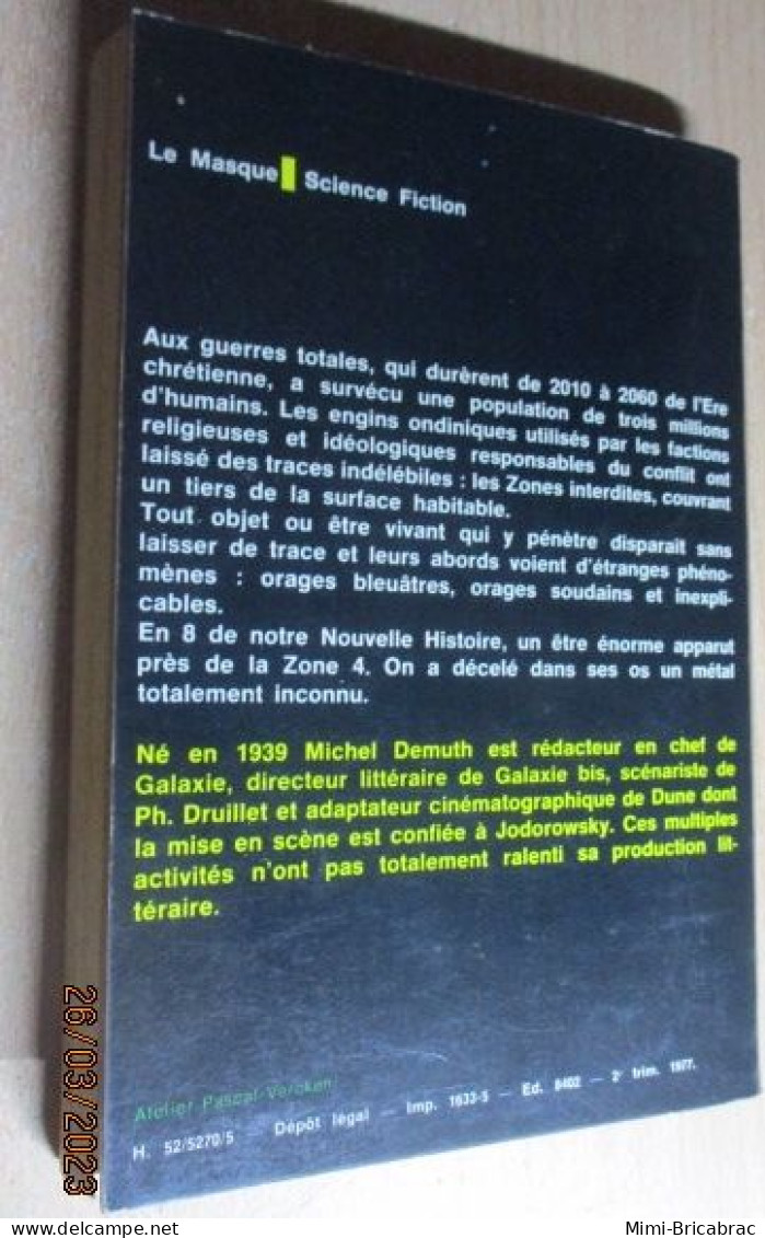 DIVCORO LIVRE SCIENCE-FICTION / LE MASQUE N° 59 / MICHEL DEMUTH / LA CLE à Molette DES ETOILES - Le Masque SF