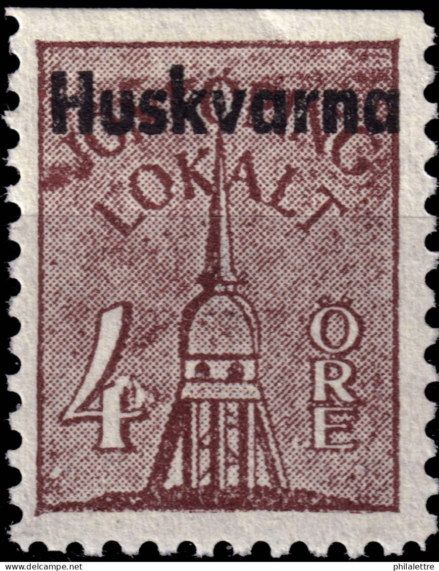 SUÈDE / SWEDEN - Local Post HUSKVARNA 4öre Brown - Mint* - Lokale Uitgaven