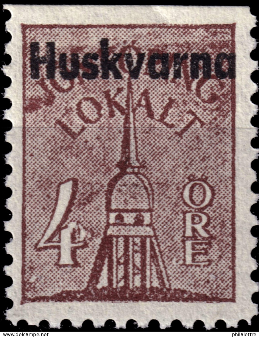 SUÈDE / SWEDEN - Local Post HUSKVARNA 4öre Brown - Mint* - Local Post Stamps