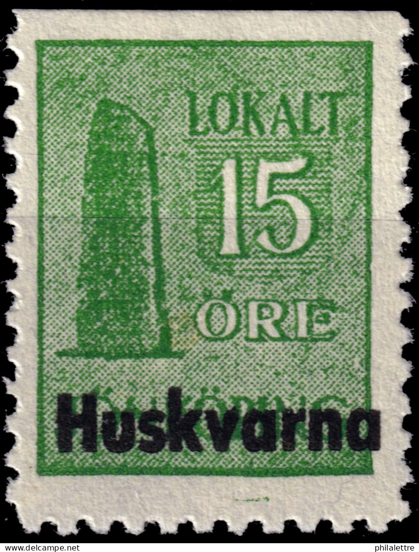 SUÈDE / SWEDEN - Local Post HUSKVARNA 15öre Green - Mint* - Ortsausgaben