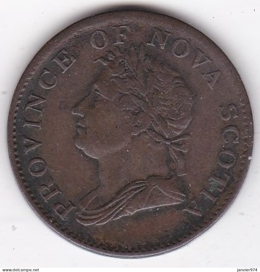 Nouvelle Ecosse , Nova Scotia, Half Penny 1832, George IV, En Cuivre, Breton His# 871. TTB/VF ++ - Canada