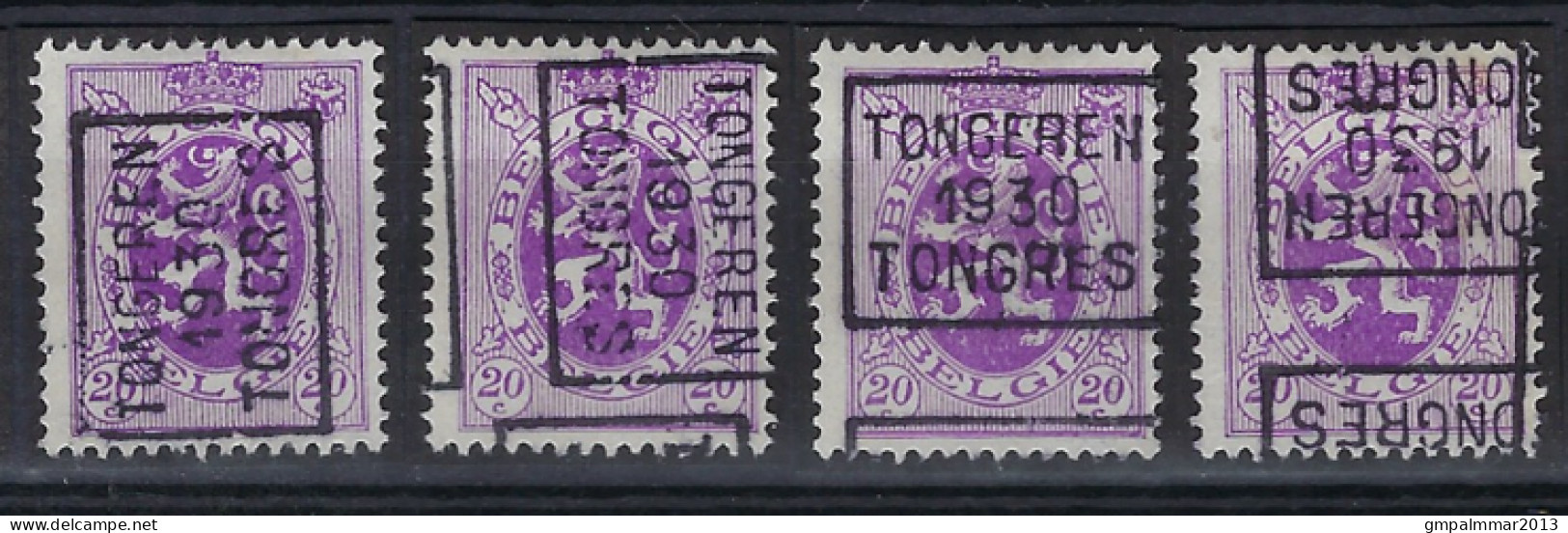 Zegel Nr. 281 Voorafgestempeld Nr. 5907 A + B + C + D TONGEREN 1930 TONGRES ; Staat Zie Scan ! - Rollenmarken 1930-..