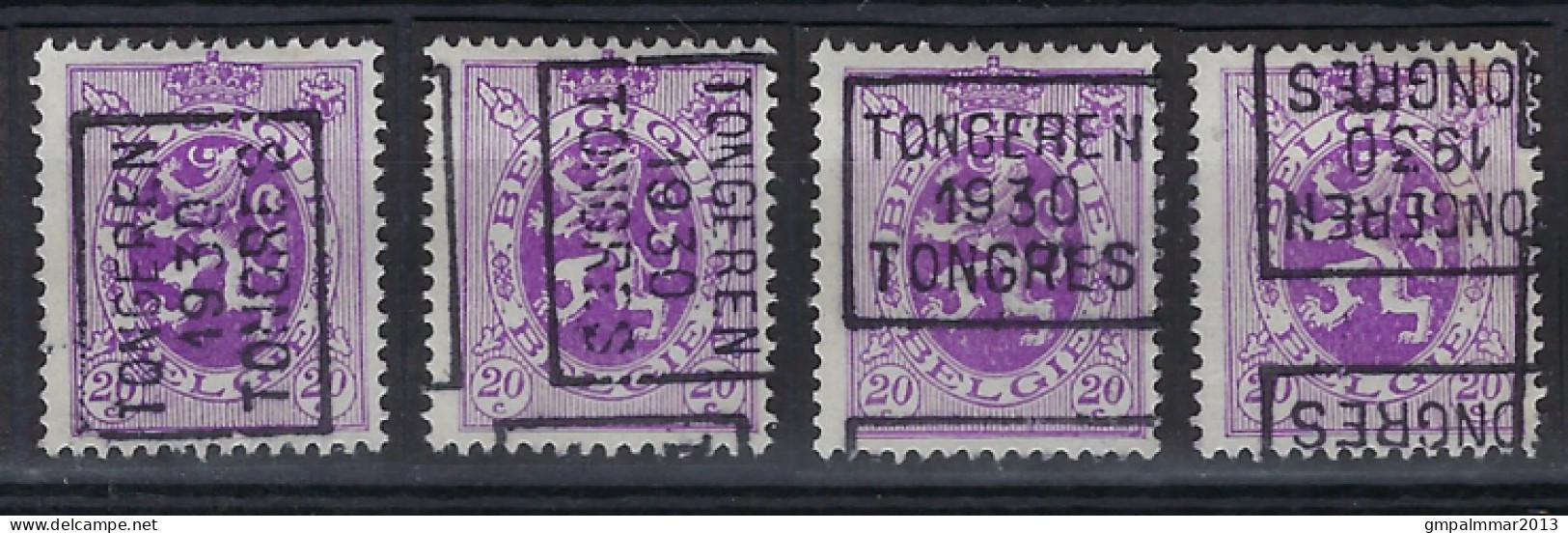 Zegel Nr. 281 Voorafgestempeld Nr. 5907 A + B + C + D TONGEREN 1930 TONGRES ; Staat Zie Scan ! - Roulettes 1930-..