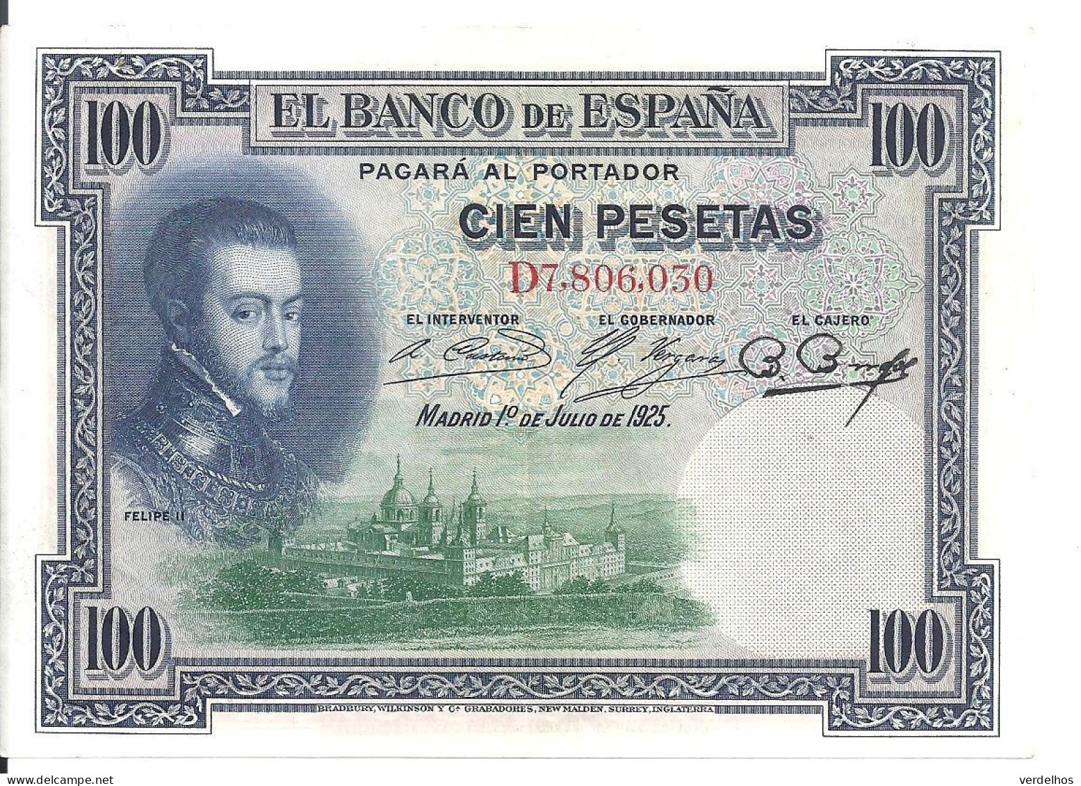 ESPAGNE 100 PESETAS 1925 AUNC P 69 - Other & Unclassified