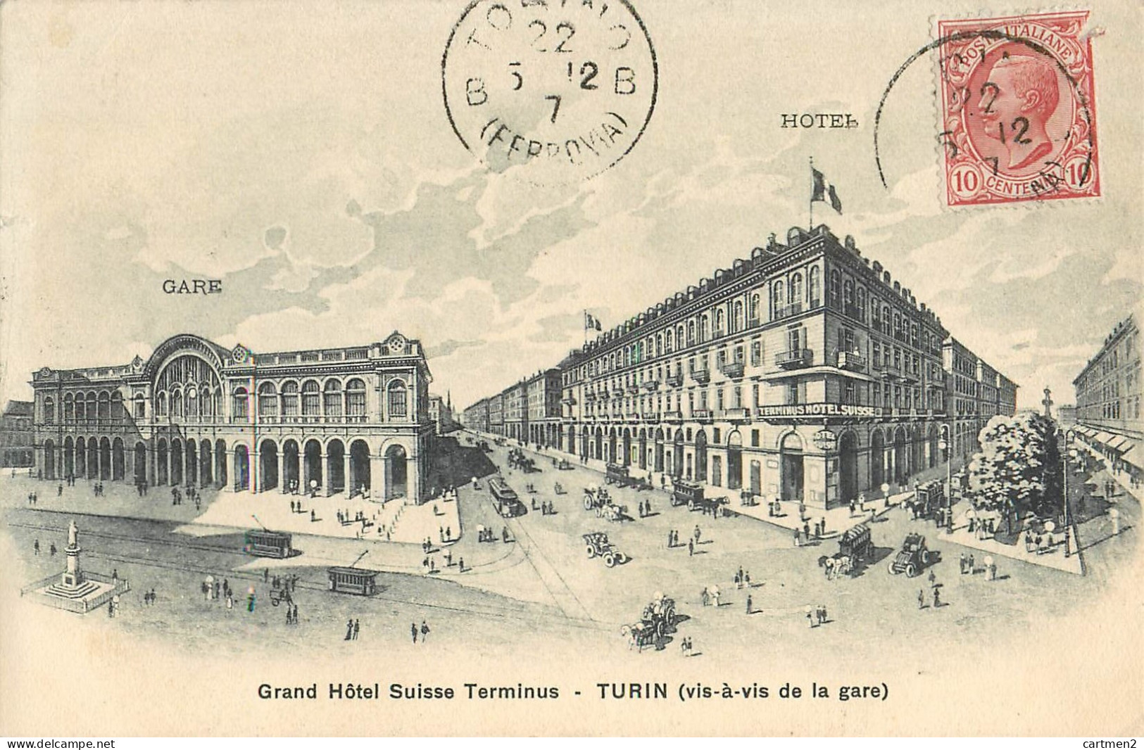 TORINO TURIN GRAND HOTEL SUISSE TERMINUS ITALIA - Cafes, Hotels & Restaurants