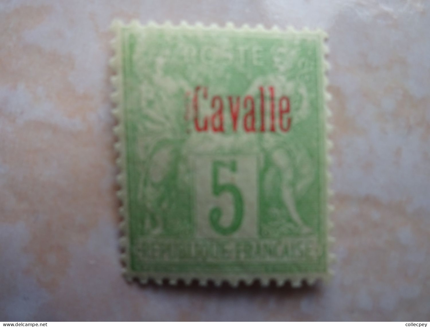 CAVALLE - 1893-1900 - Timbre Type Sage 5c Vert-jaune - Andere & Zonder Classificatie
