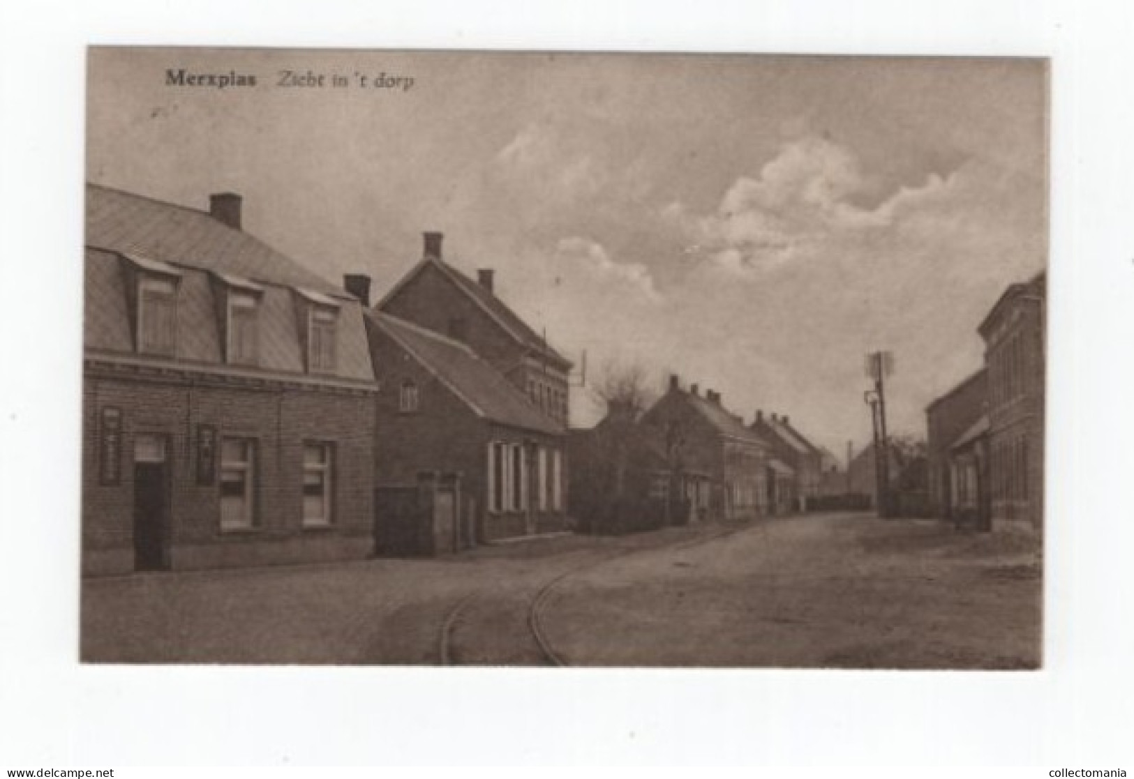 2 Oude Postkaarten Merxplas Merksplas  Colonie  Hôtel Boeckx  Zicht In Het Dorp 1933 - Merksplas