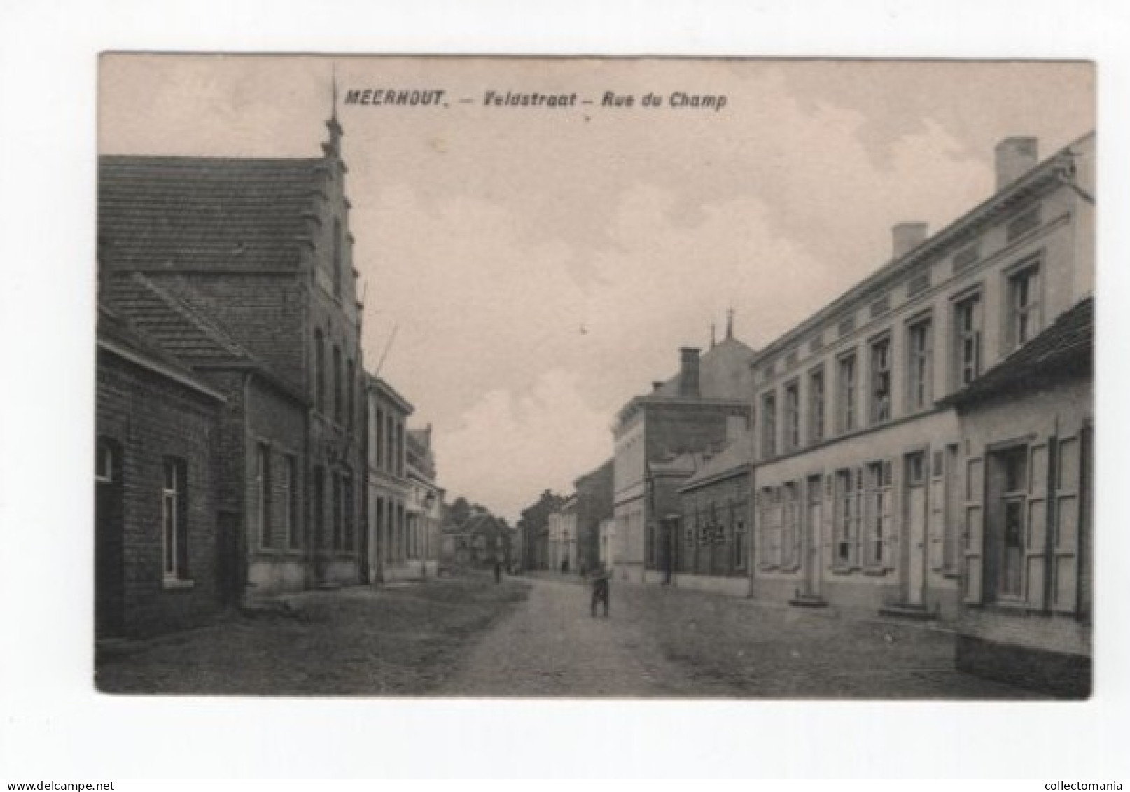 2 Oude Postkaarten  Meerhout Veldstraat 1914  Watermolen - Merksplas