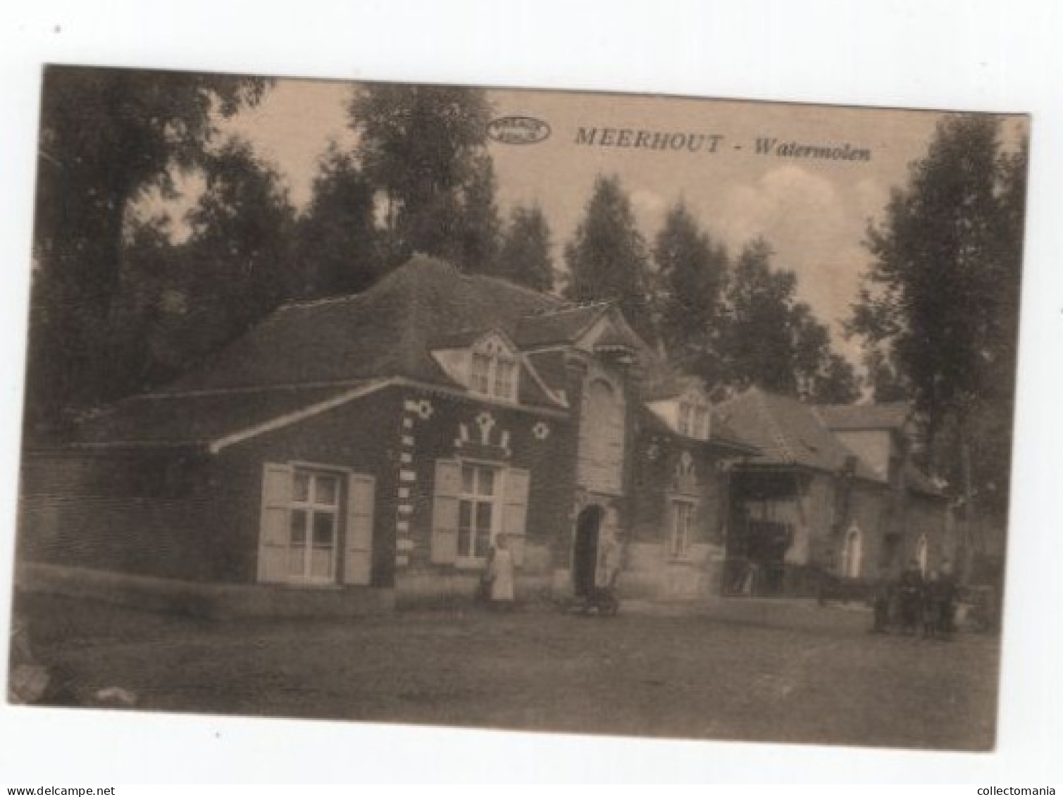 2 Oude Postkaarten  Meerhout Veldstraat 1914  Watermolen - Merksplas