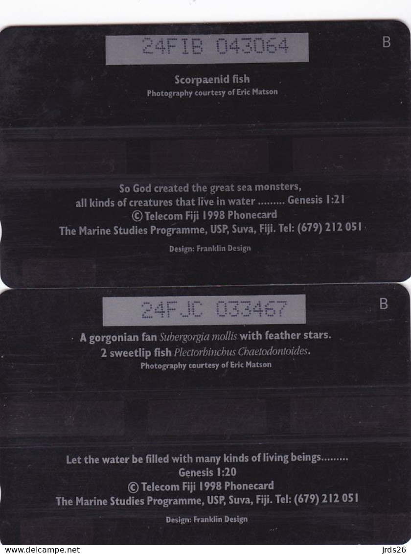 Fiji 2 Phonecards GPT - - - Fish - Fidschi