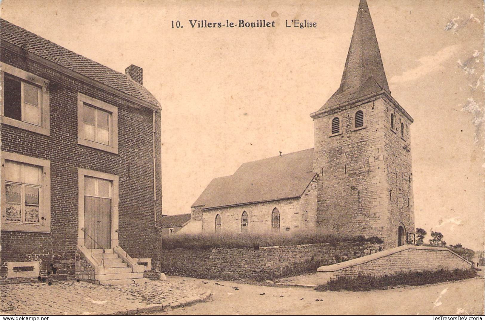 Belgique - Villers Le Bouillet - L'église - Edit. Cuivers Lemye - Carte Postale Ancienne - Hoei